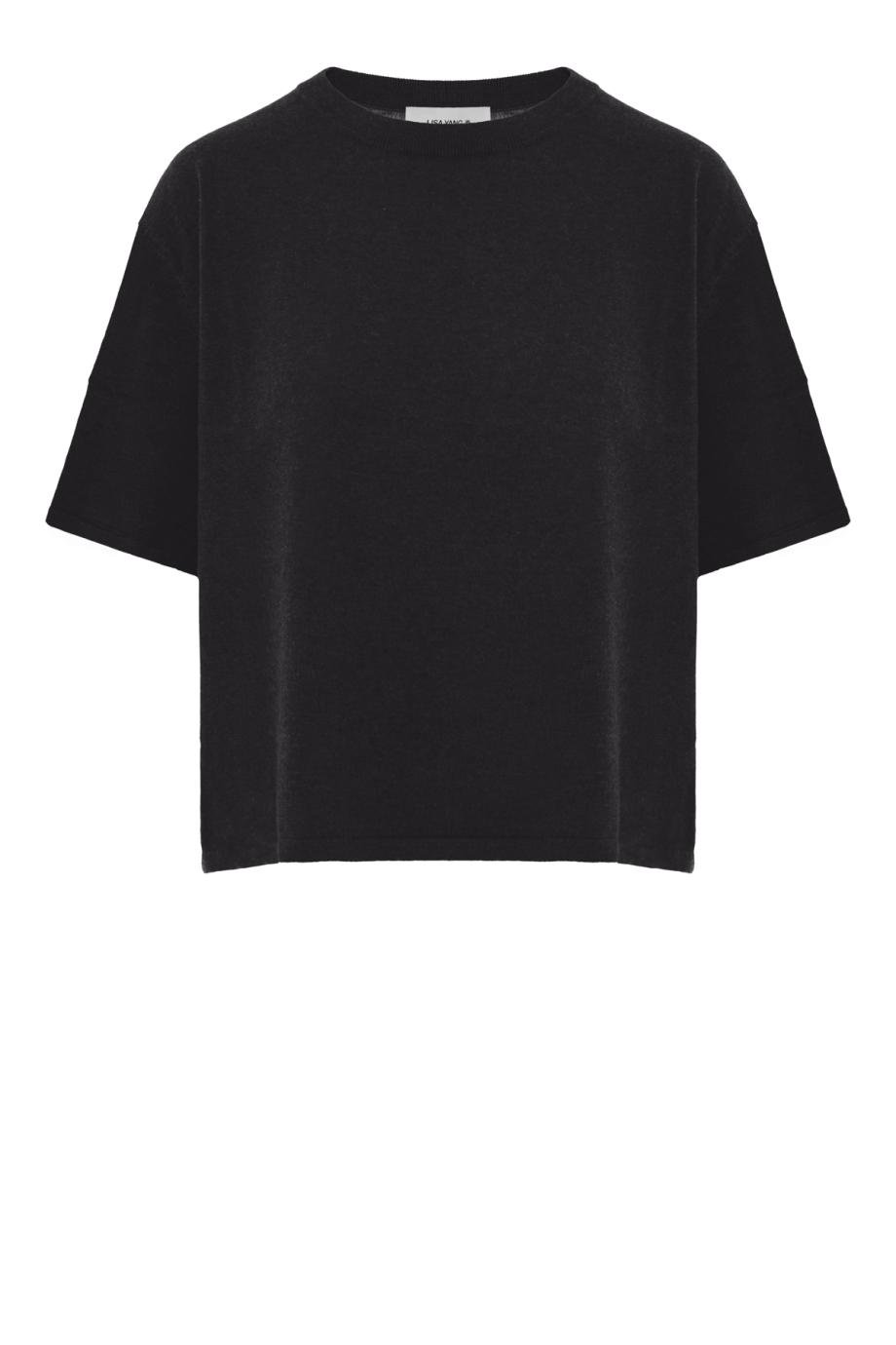 Rubie cotton and cashmere T-shirt in black