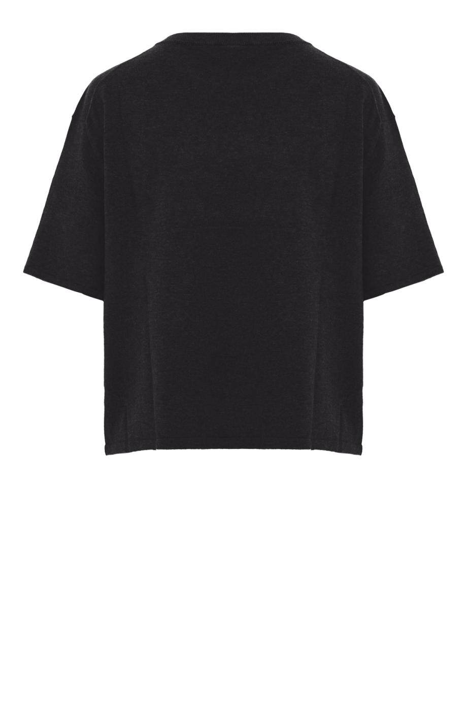 Rubie cotton and cashmere T-shirt in black