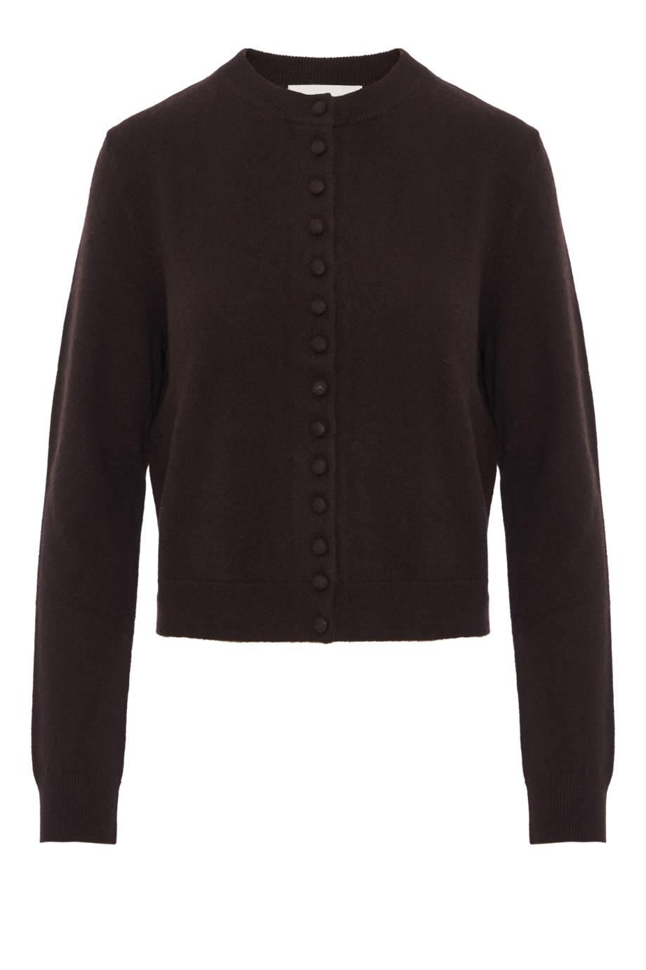 Wilona cashmere cardigan in dark oak