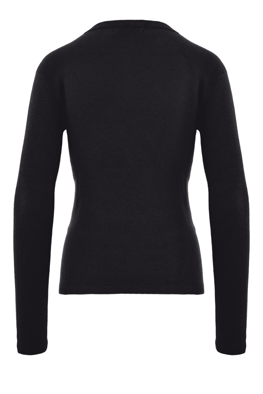 Vivian ribbed cotton and cashmere top in black