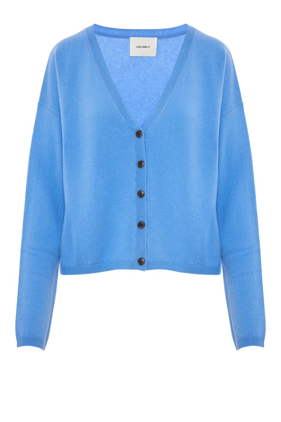 Abby cashmere cardigan in azure