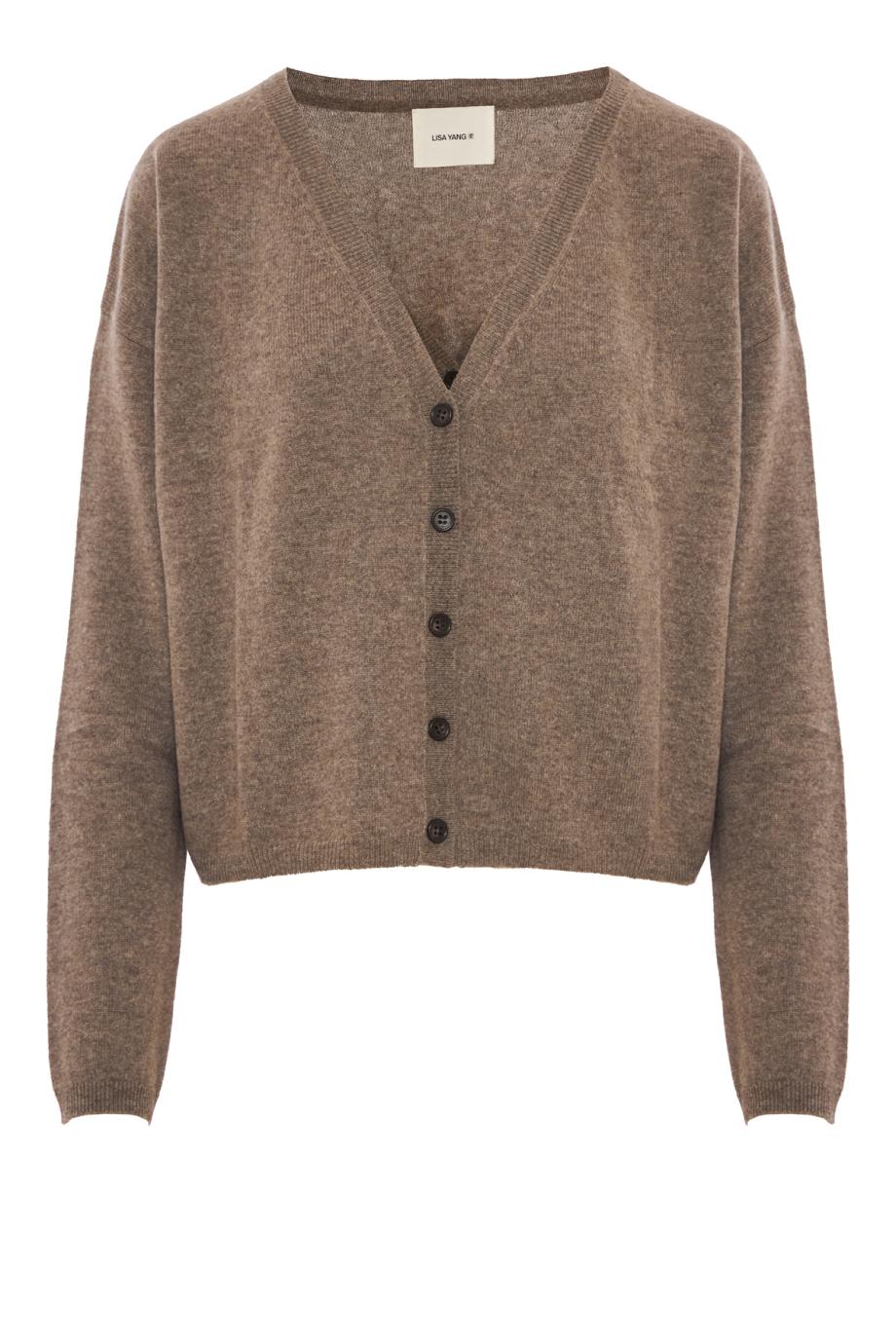 Abby cashmere cardigan in truffle