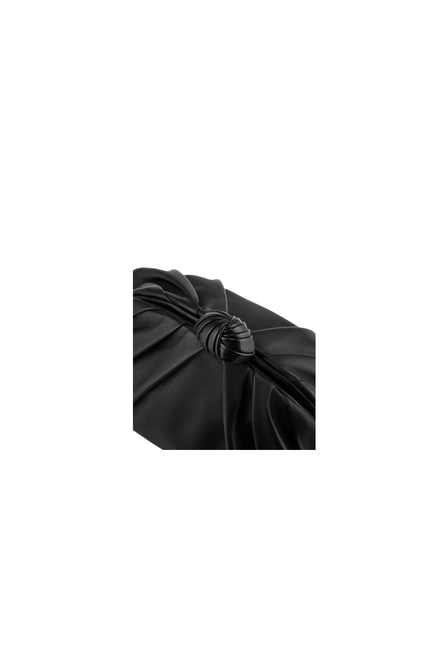 Cocoon nappa leather pouch in black