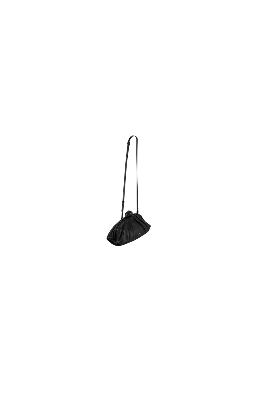 Cocoon nappa leather pouch in black