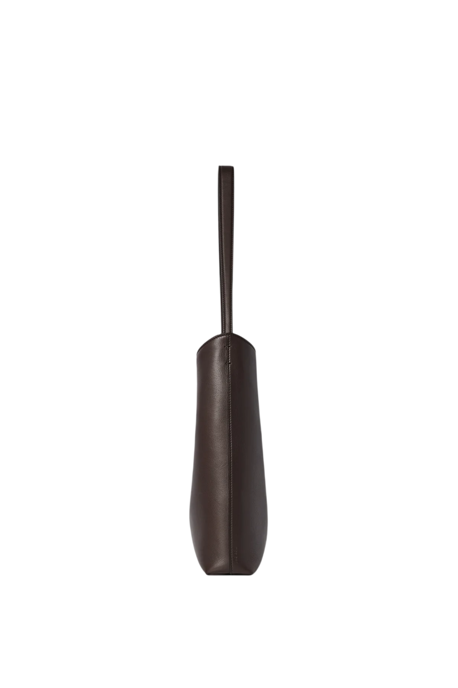 Alma smooth leather shoulder bag in dark brown