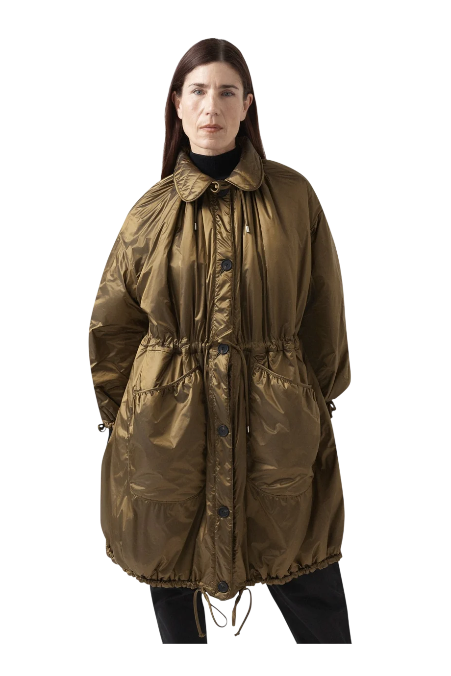 Parachute reversible quilted parka in antique gold