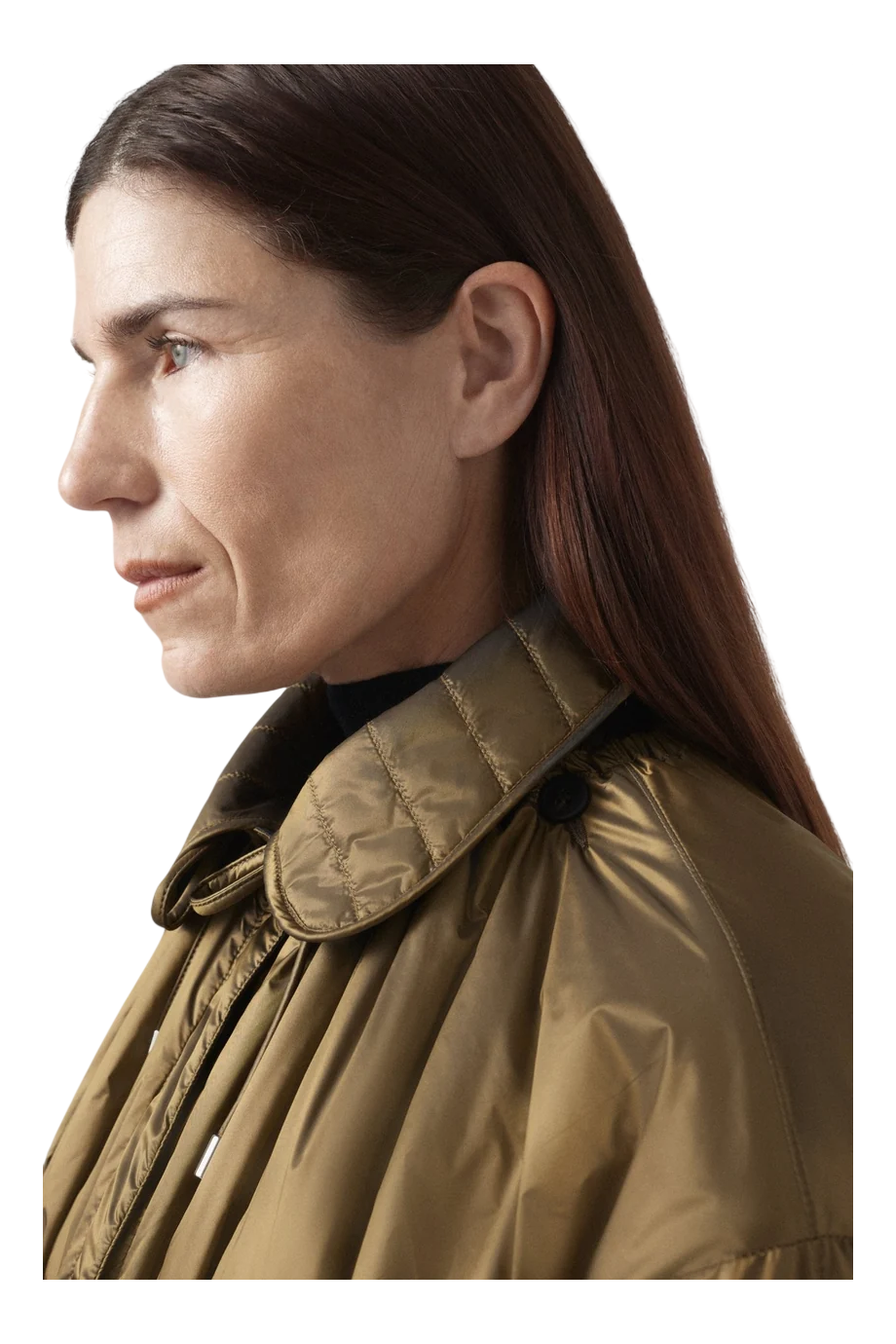 Parachute reversible quilted parka in antique gold