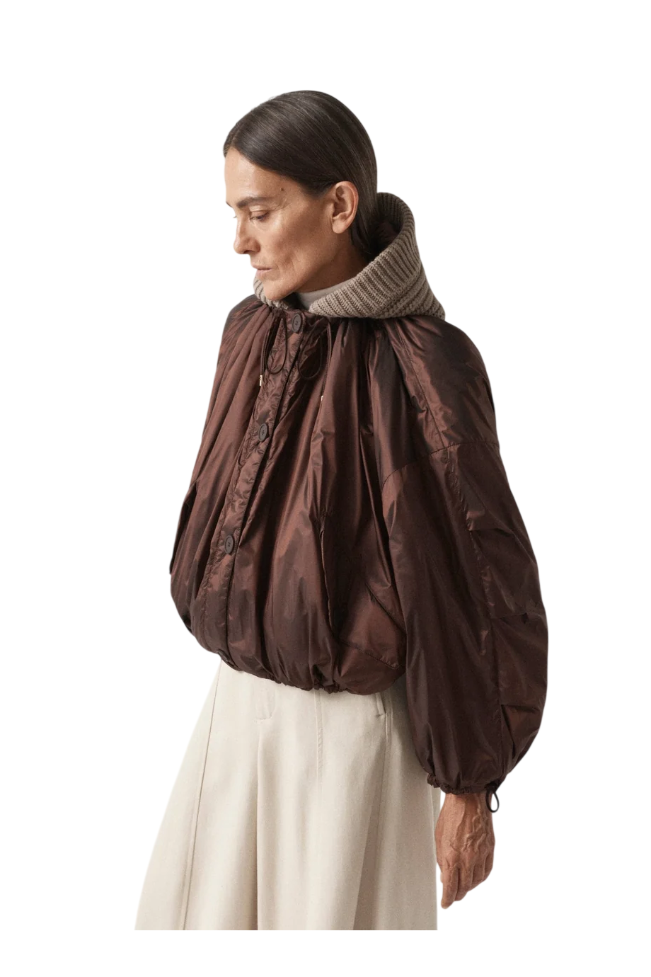 Parachute reversible quilted bomber jacket in sienna