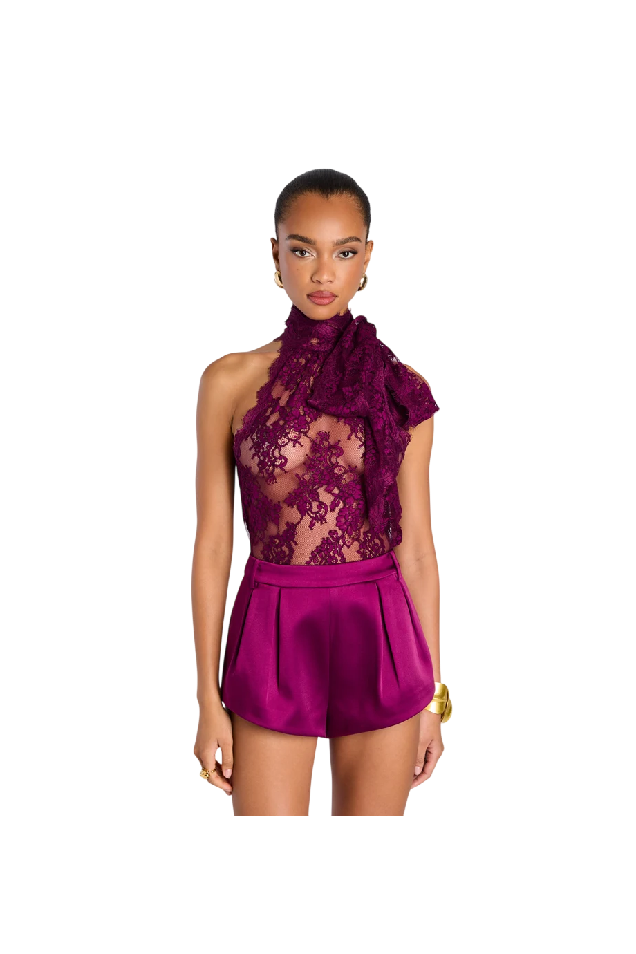Sigma lace top in groseille