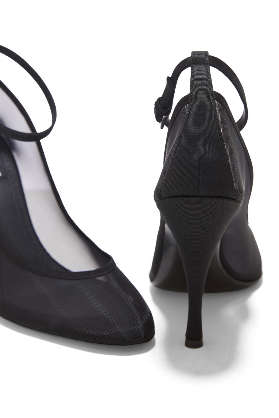 Strappy 100 mesh pumps in black
