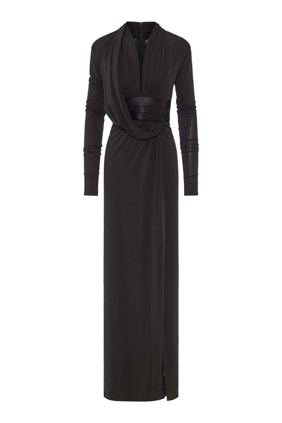 Victoria jersey maxi dress in black