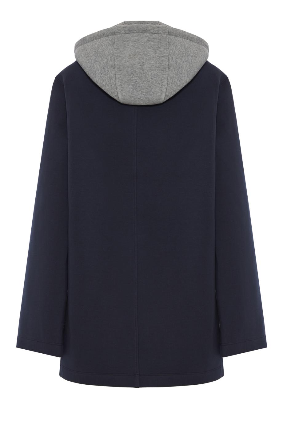Finn hooded cotton-blend jacket in navy