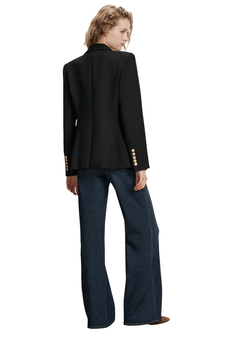 Miller Dickey crest-button blazer in black