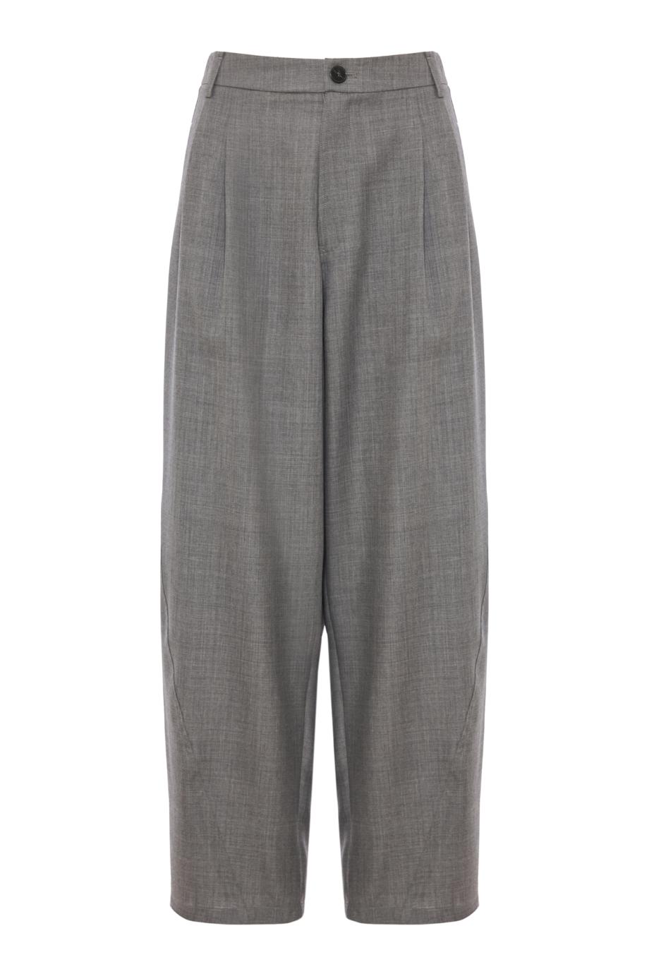Phebe virgin wool wide-leg pants in grey