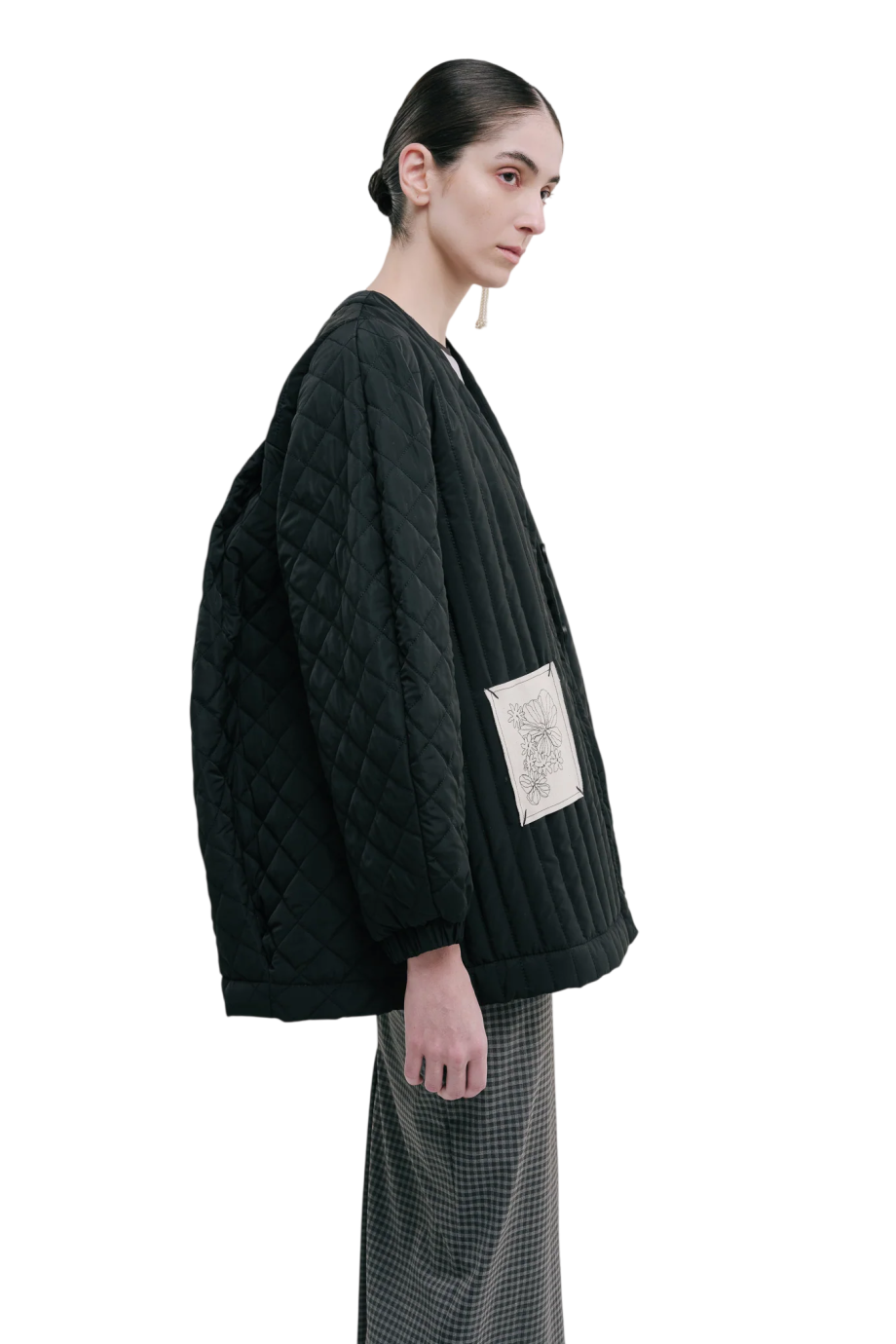 Sherida quilted jacket in black