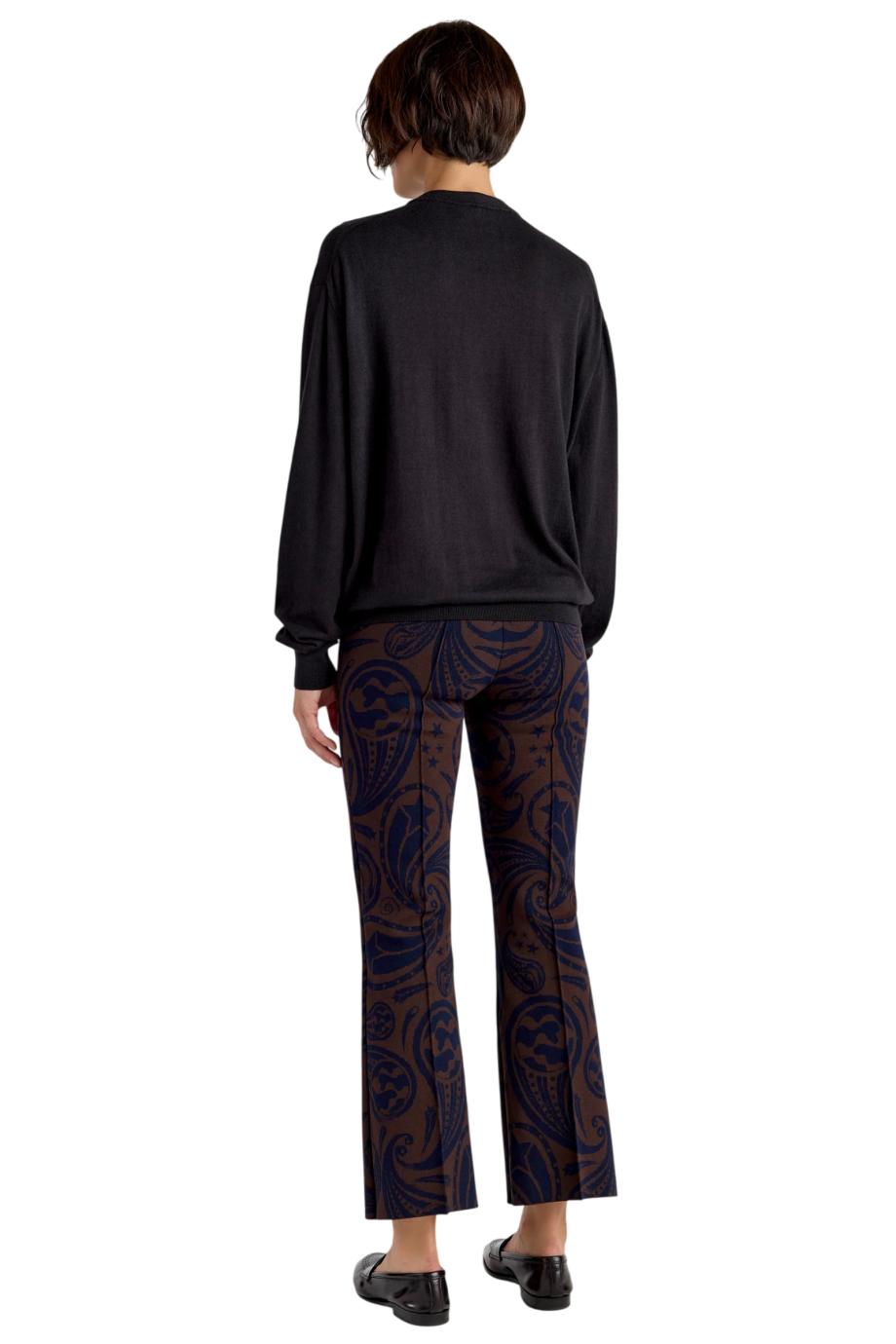 Kick jacquard cotton-blend pants in chocolate