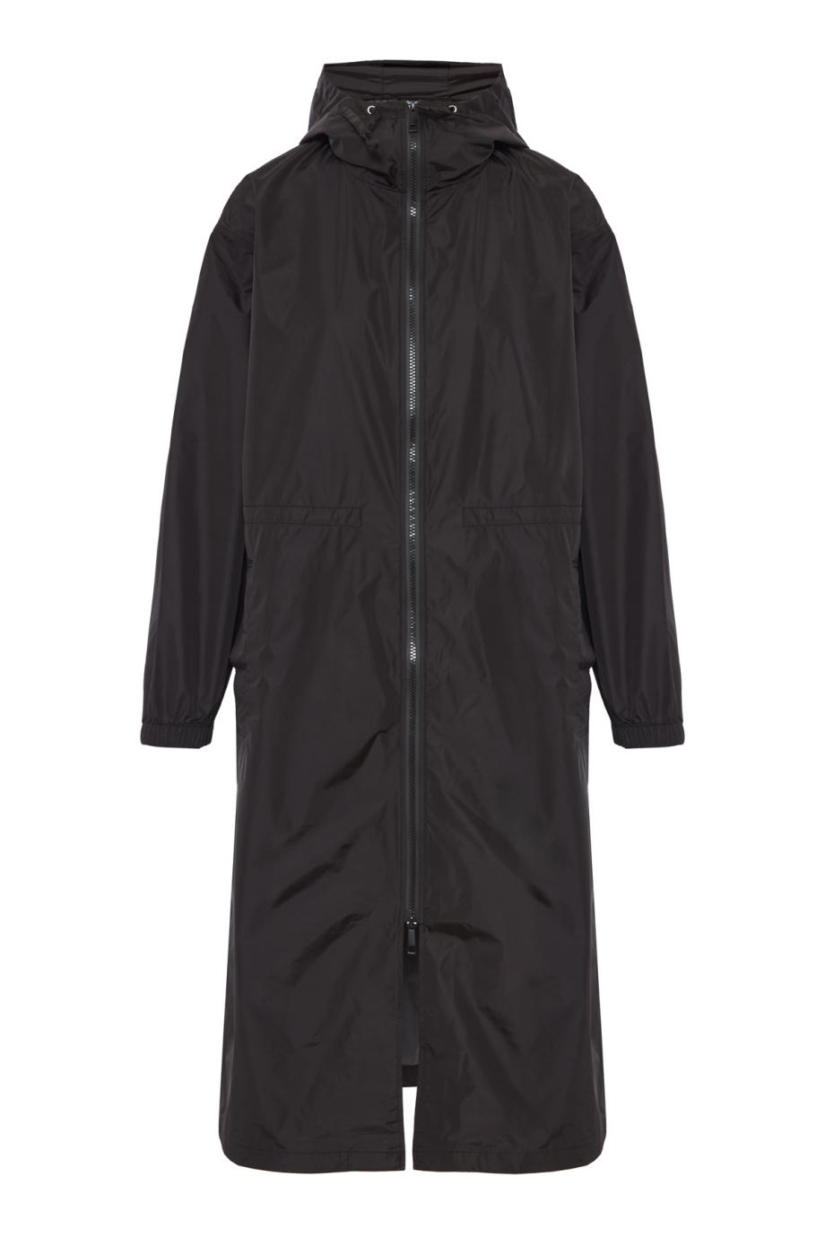 Rosalia hooded raincoat in black