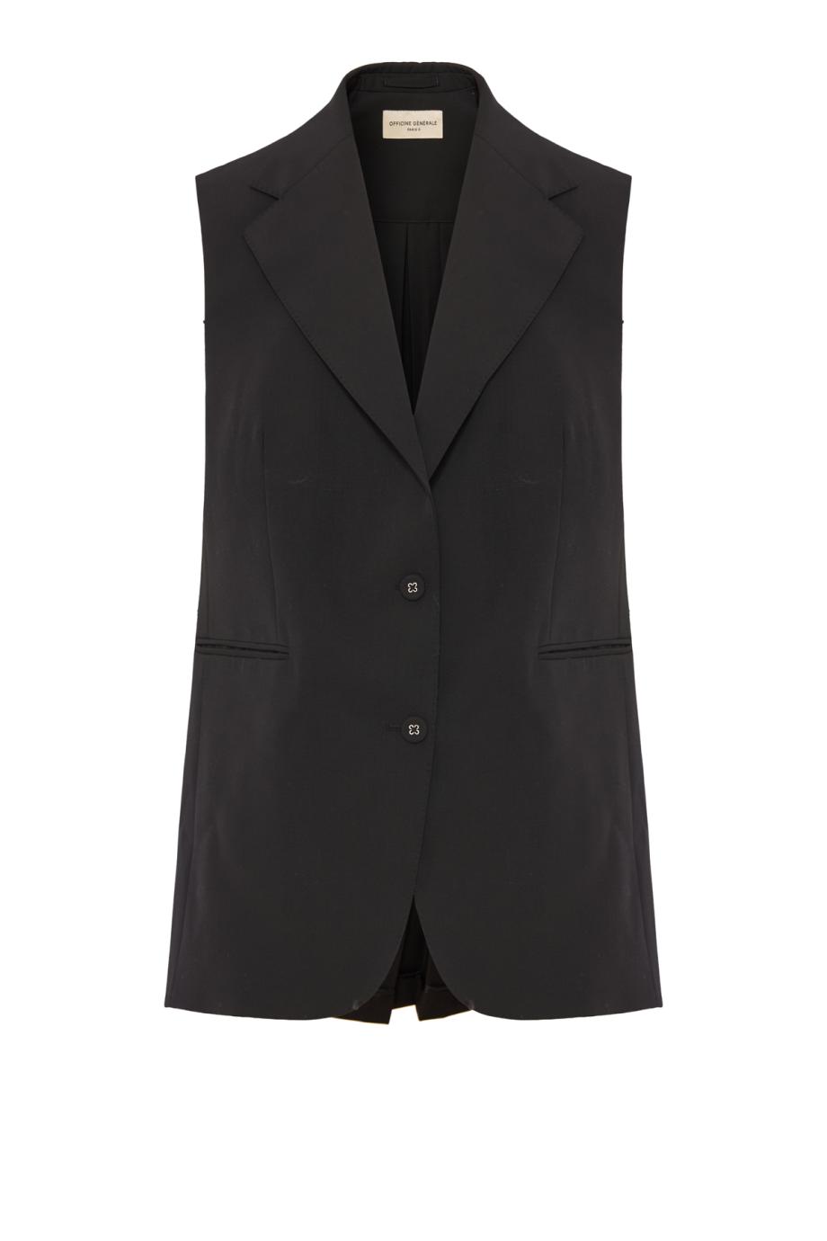 Thanais wool waistcoat in black