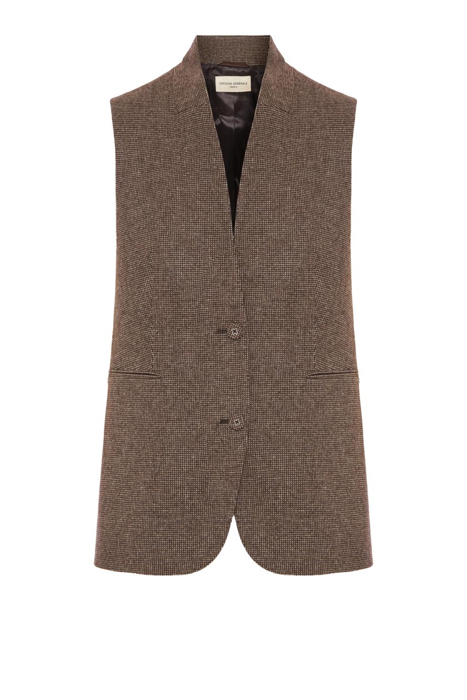 Giomi wool waistcoat in coffee