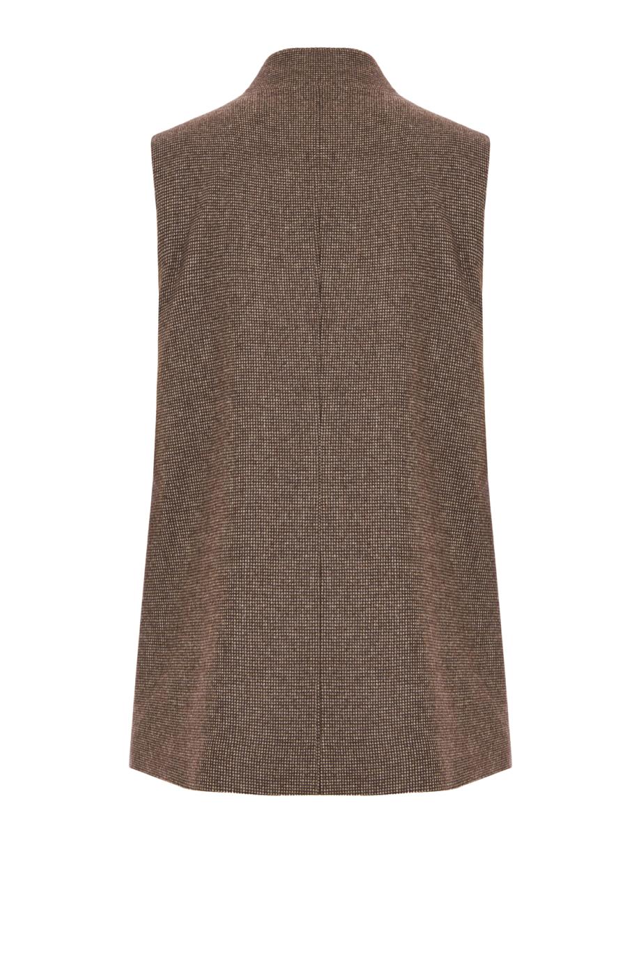 Giomi wool waistcoat in coffee