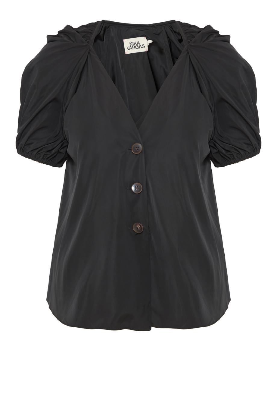 Harpa crepe top in black