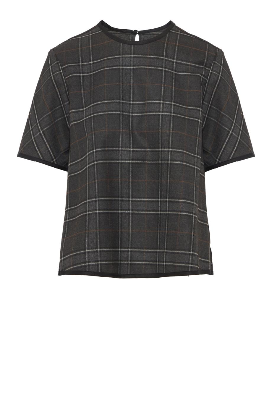 Hope crepe top in gunmetal