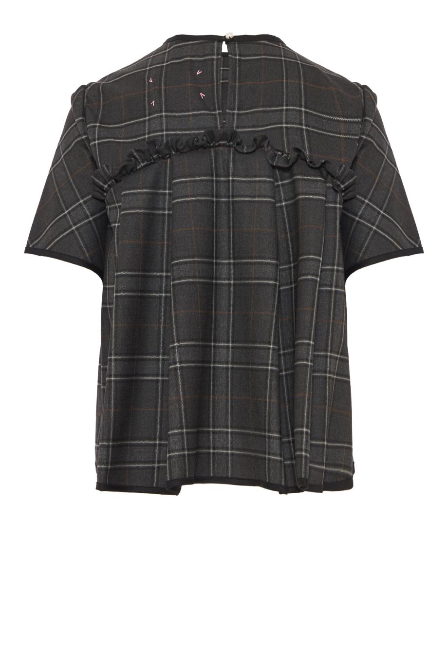 Hope crepe top in gunmetal