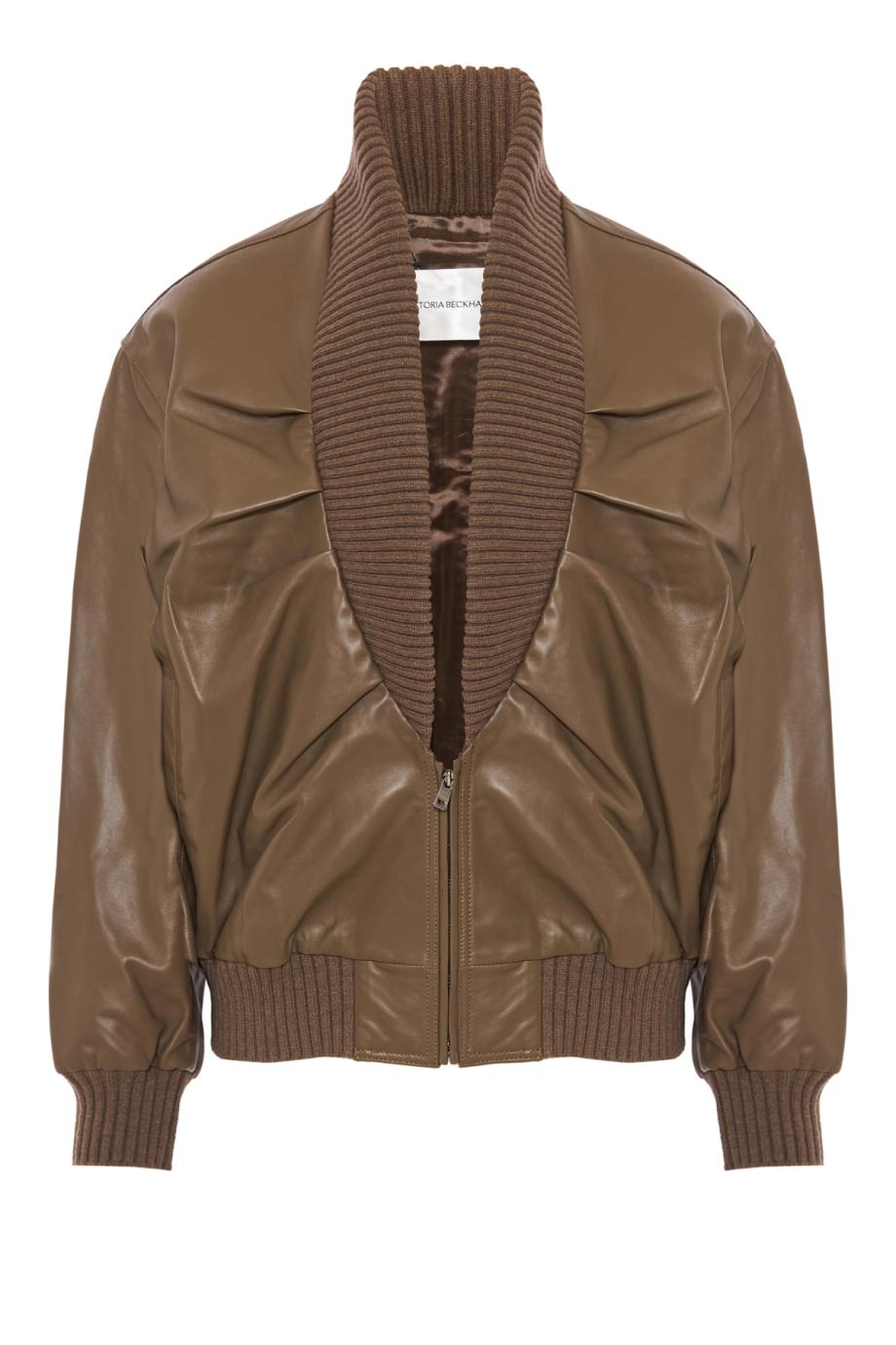 Zana nappa leather bomber jacket in tree bark