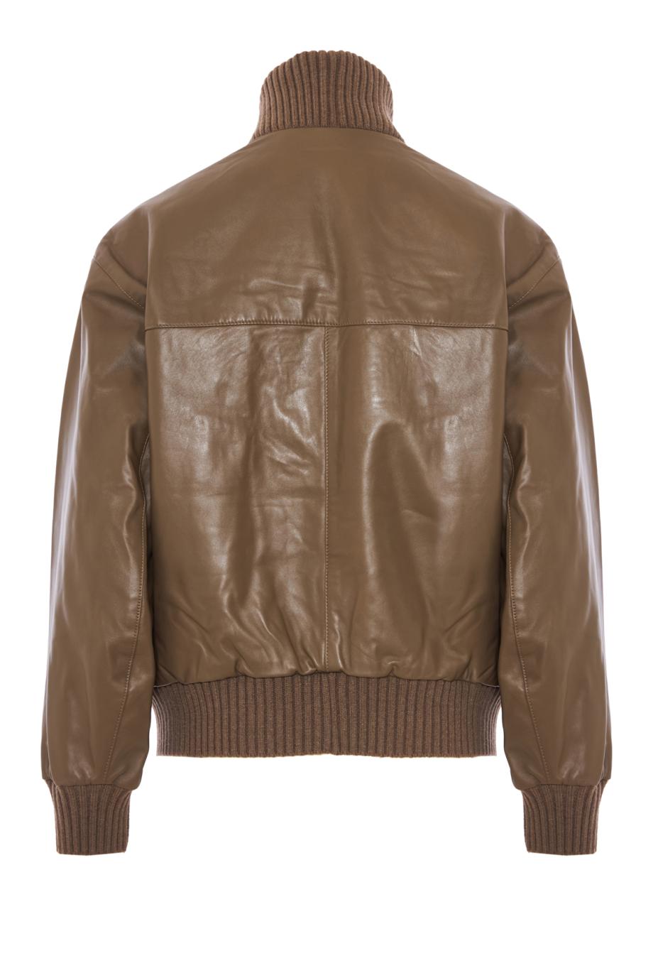 Zana nappa leather bomber jacket in tree bark