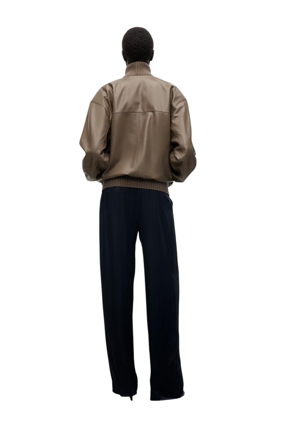 Zana nappa leather bomber jacket in tree bark