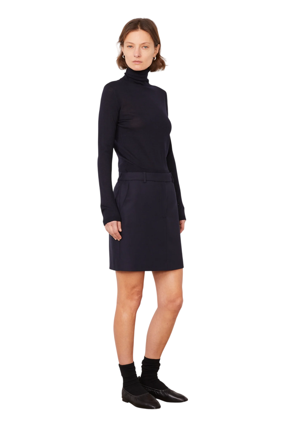 Meli merino wool and silk sweater in navy ink