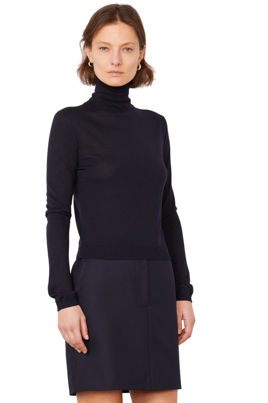 Meli merino wool and silk sweater in navy ink