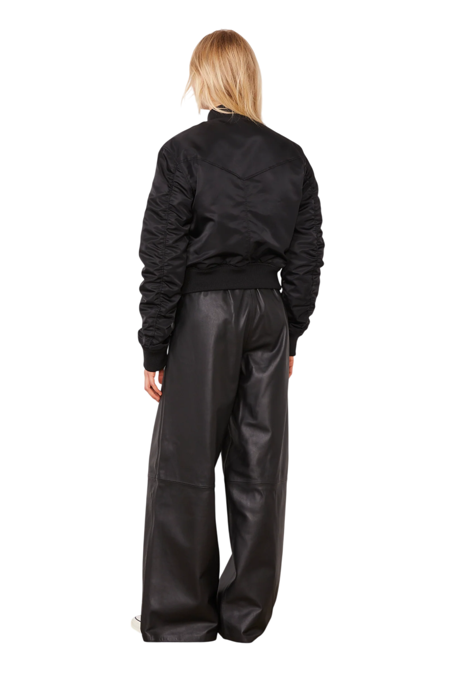 Nanni padded bomber jacket in black