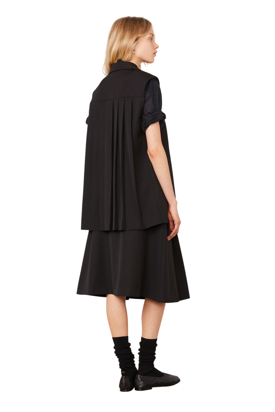 Thanais wool waistcoat in black
