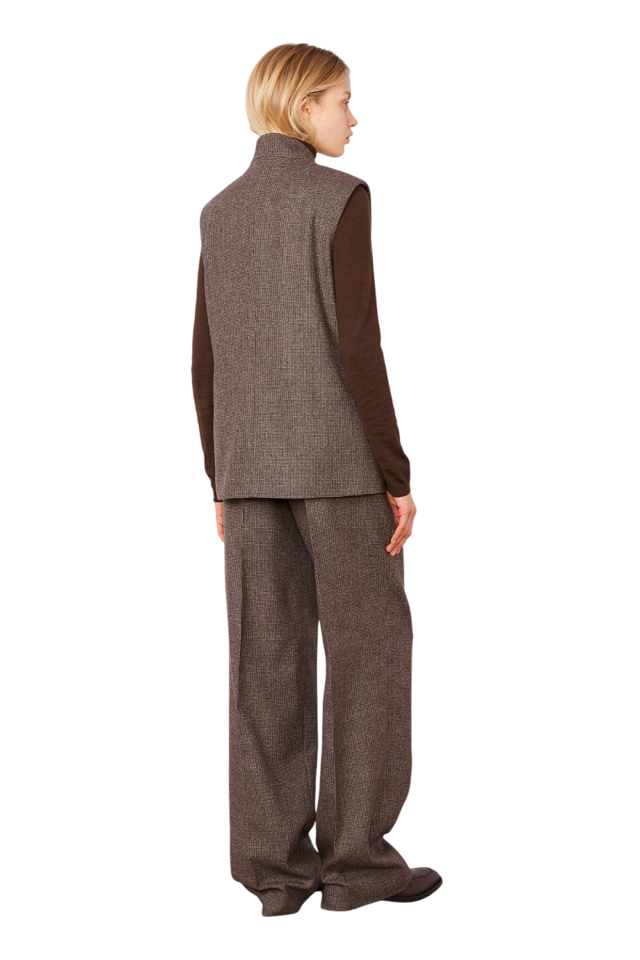 Giomi wool waistcoat in coffee