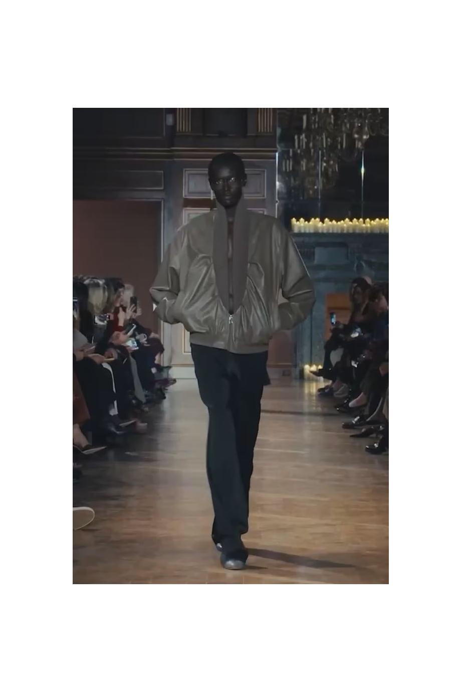 Zana nappa leather bomber jacket in tree bark
