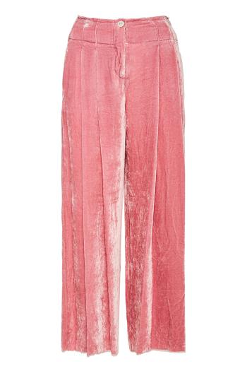 Crinkled velvet pants