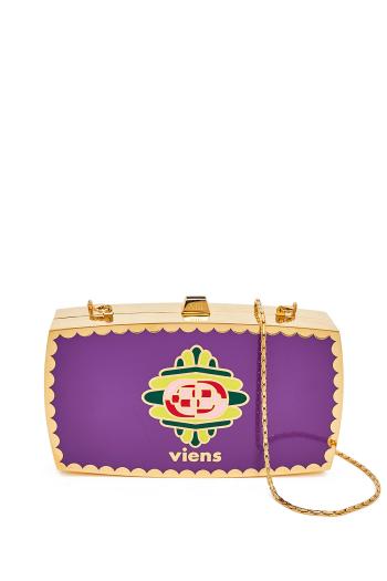 Nirvana gold-tone and enamel clutch