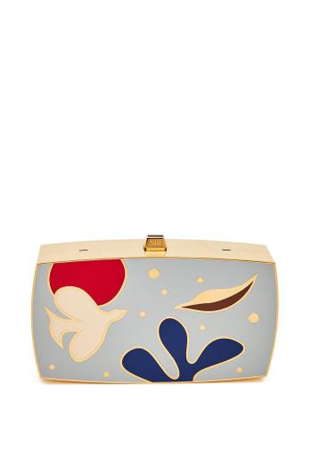 Sea Inside gold-tone and enamel clutch