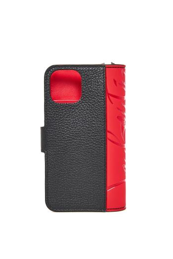 Loubiflap textured-leather iPhone 11 Pro case