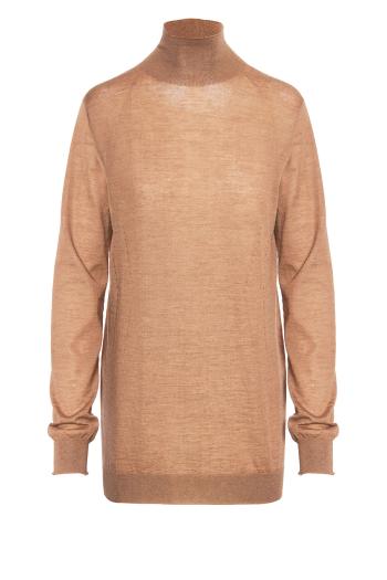 Camel-hair turtleneck sweater 
