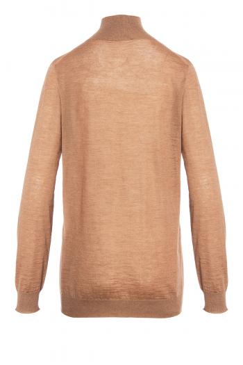 Camel-hair turtleneck sweater 
