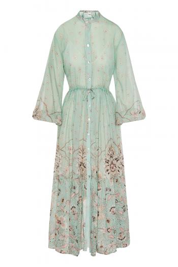 Sophie printed cotton and silk maxi dress