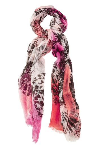 Printed linen scarf