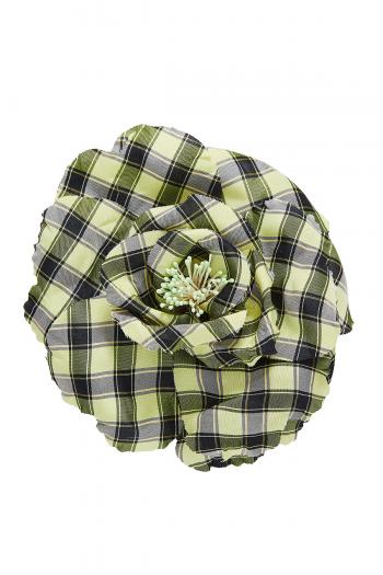 Checked crepe boutonniere
