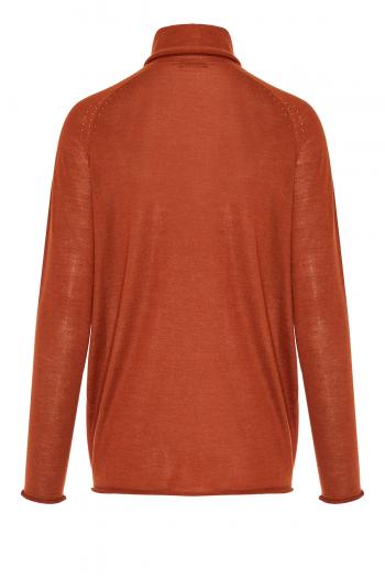 Cashmere and silk turtleneck sweater 