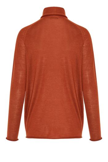 Cashmere and silk turtleneck sweater 