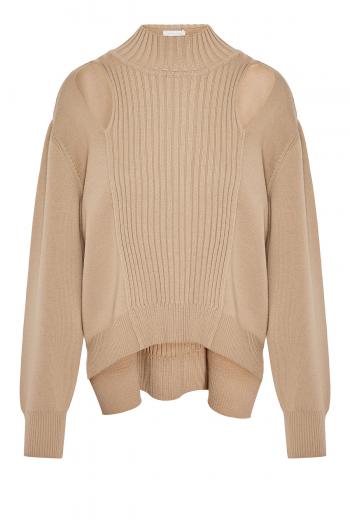 Yvette cutout wool-blend sweater 
