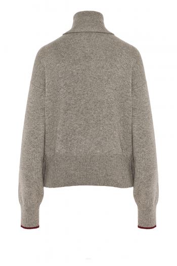 Cutout cashmere-blend turtleneck sweater