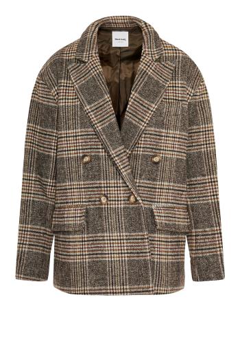 Checked knitted jacket